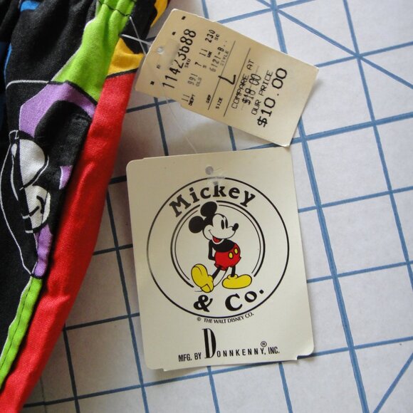 Vintage 90's Mickey & Co All Over Graphic Mickey Mouse Shorts Sz L NWT - Picture 9 of 14